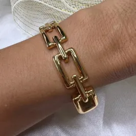 Bracelete Elo Relógio - Banhado a Ouro 18K