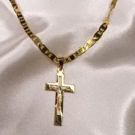 Pingente Crucifixo - Banhado a Ouro 18K