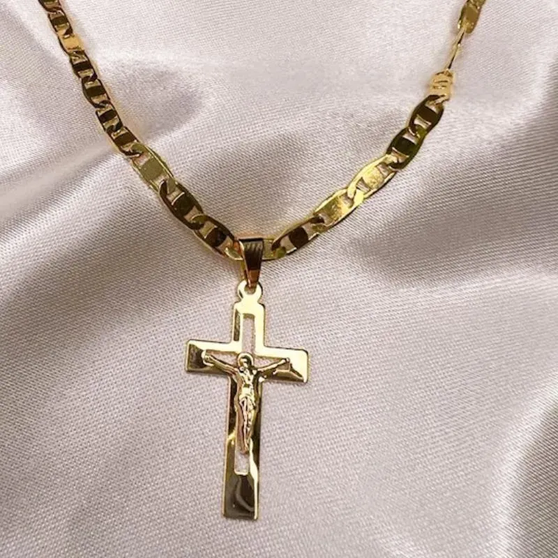 Pingente Crucifixo - Banhado a Ouro 18K