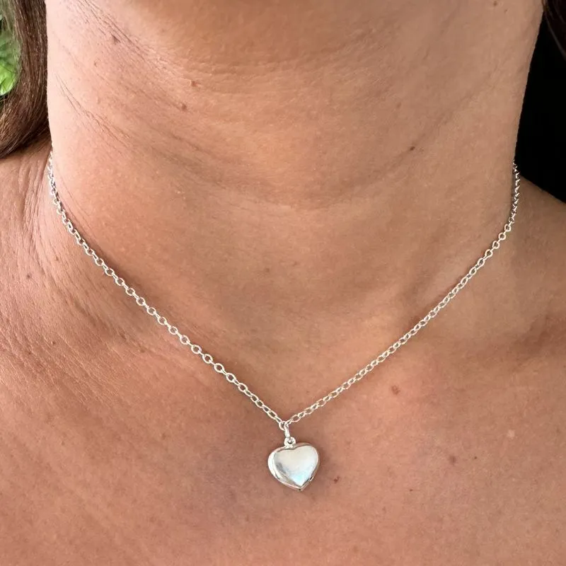 Colar Choker Pingente de Coração - Prata 925