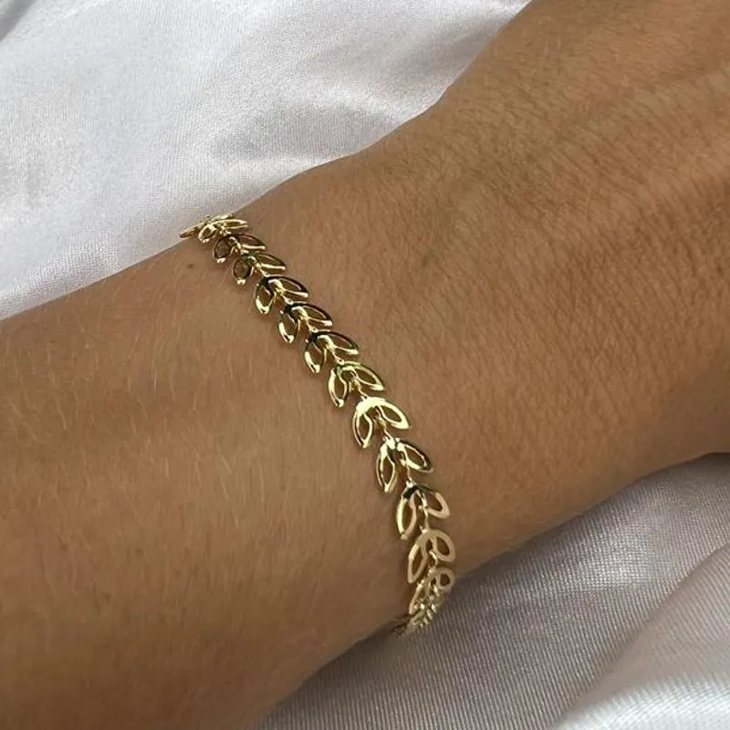 Pulseira Escama de Peixe - Banhado a Ouro 18K